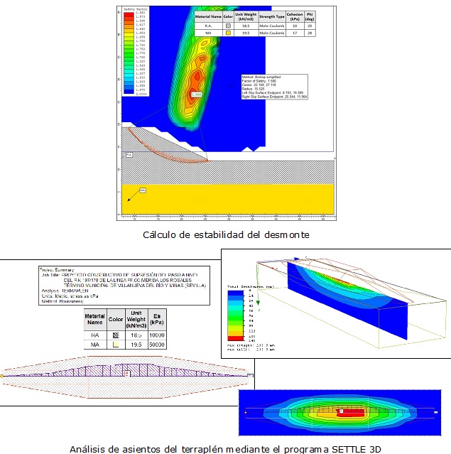 ANÁLISIS DE ASIENTOS SETTLE 3D Y ESTABILIDAD GLOBAL SLIDE 2D